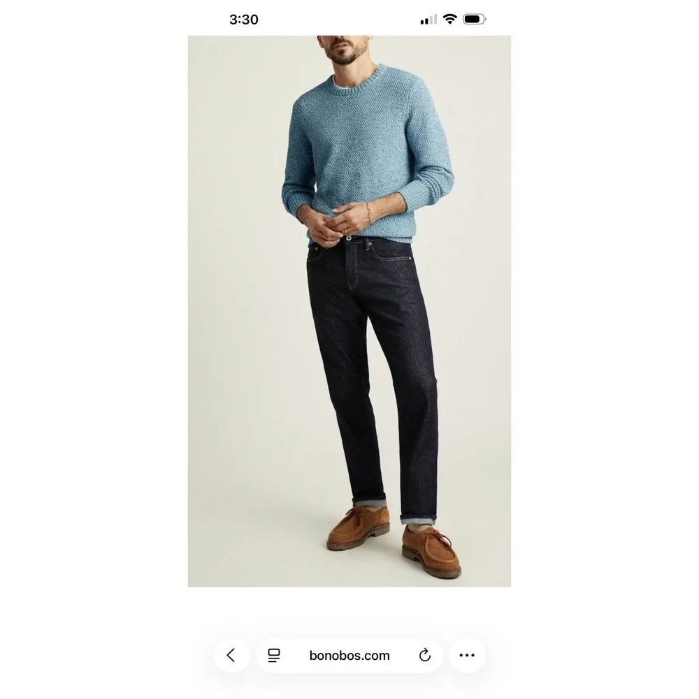 Bonobos Selvedge Denim Jeans Mens (Actual Size 31x30) Slim Fit Straight Leg Navy